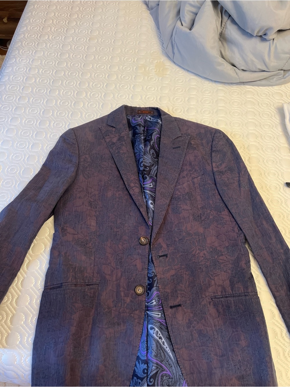 ETRO Men's Purple Floral Blazer - Stylish Evening Sport Coat